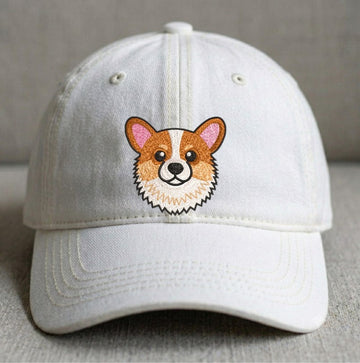 EMBROIDERED PEMBROKE WELSH CORGI HAT XIU-0007