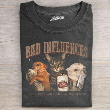 BAD INFLUENCES FUNNY GANGSTER T-SHIRT TR-00223