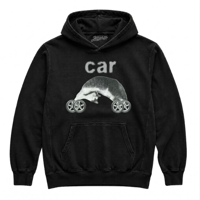 CAT CAR FUNNY SHIRT NN-0007