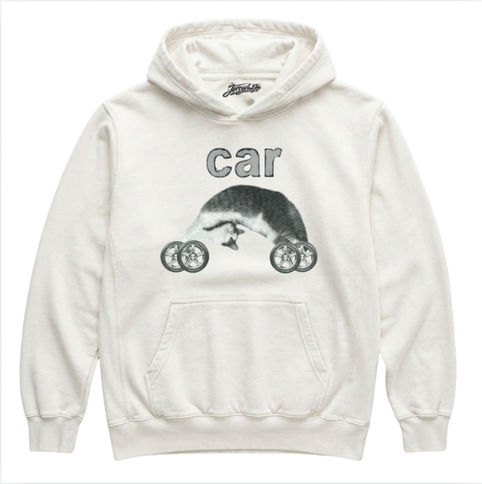 CAT CAR FUNNY SHIRT NN-0007