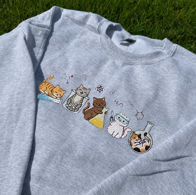 CHEMISTRY CTAS, SCIENCE TEACHER TEE, FUNNY LABORATPRY EMBROIDERED TEE/ SWEATSHIRT/ HOODIE BN-00108