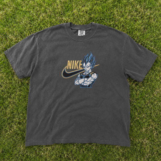 EMBROIDERED VEGETA NIKE GRAPHIC SHIRT, DRAGON BALL Z ANIME EMBROIDERED TEE TR-0089