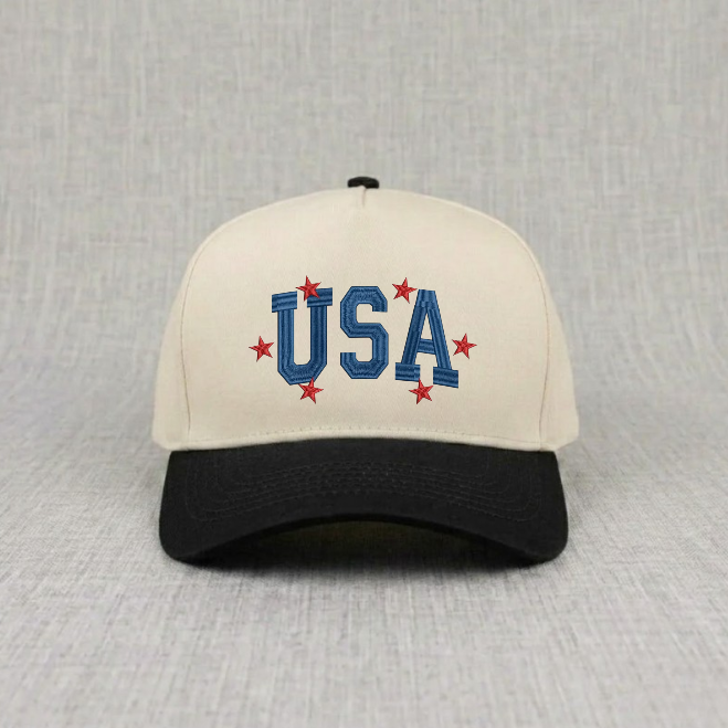 USA STARS, PATRIOT EMBROIDERED BASEBALL HAT BN-0007
