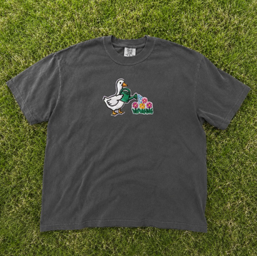 WATERING PLANT DUCK EMBROIDERED TEE BN-00061