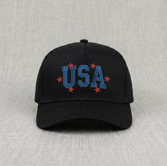 USA STARS, PATRIOT EMBROIDERED BASEBALL HAT BN-0007