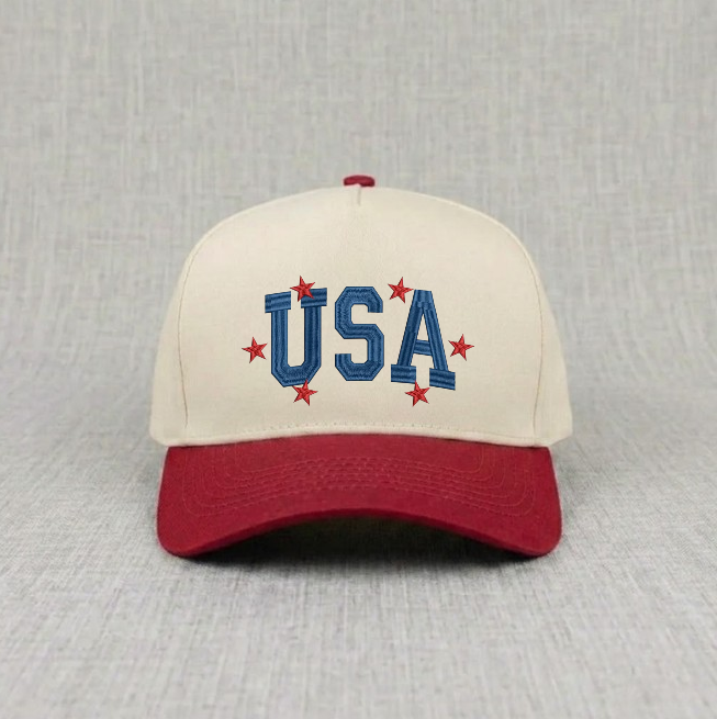USA STARS, PATRIOT EMBROIDERED BASEBALL HAT BN-0007