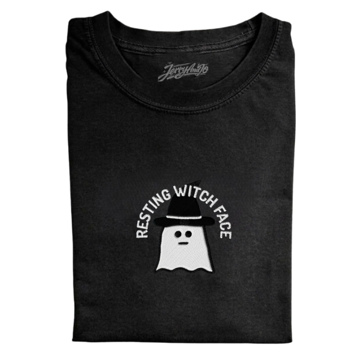 FUNNY HALLOWEEN SUMMERWEEN GHOST EMBROIDERED TEE TR-0024
