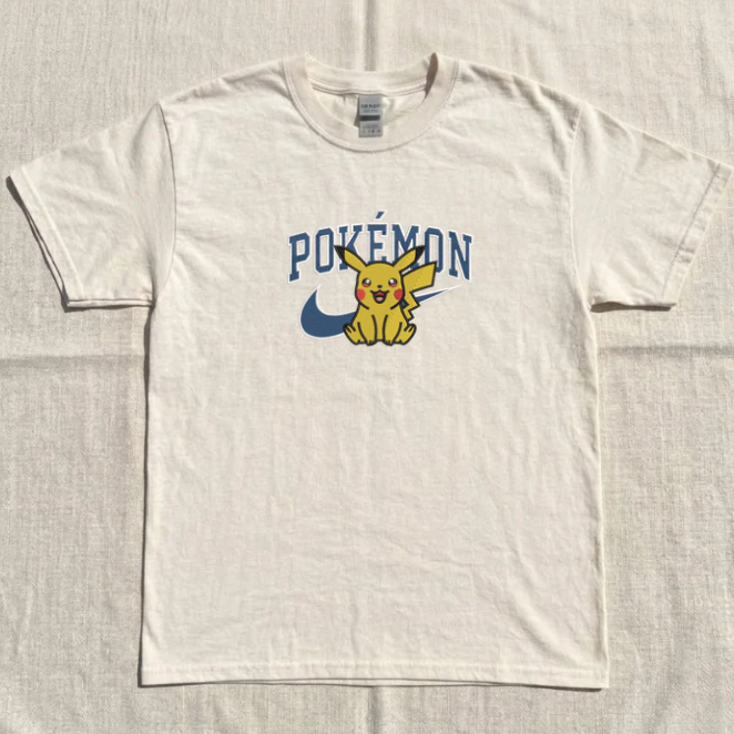 CUTE ELECTRIC CREATURE INSPIRED EMBROIDERED TEE TR-0090