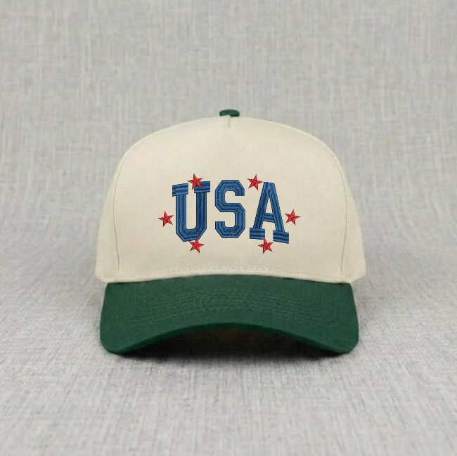 USA STARS, PATRIOT EMBROIDERED BASEBALL HAT BN-0007