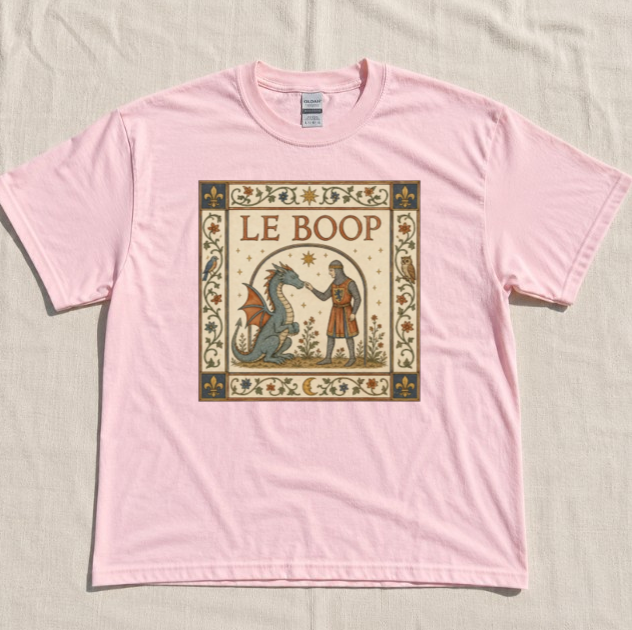 LE BOOP DRAGON TEE, MEDIEVAL TEE, FUNNY KINGHT AND DRAGON TEE BN-00266