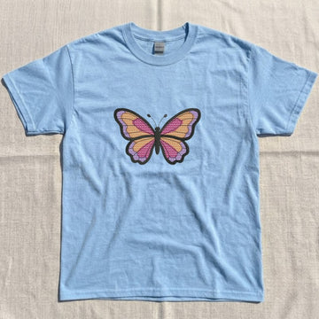 EMBROIDERED MONARCH BUTTERFLY TEE XIU-0040