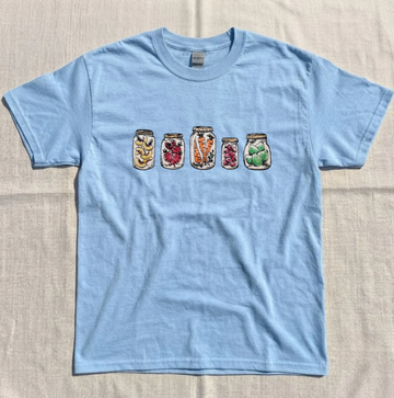 JARRED FRUITS & VEGGIES EMBROIDERED TEE TR-0052