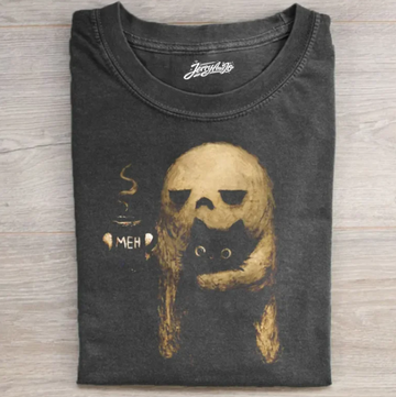 VINTAGE GHOST CAT SHIRT TR-00125