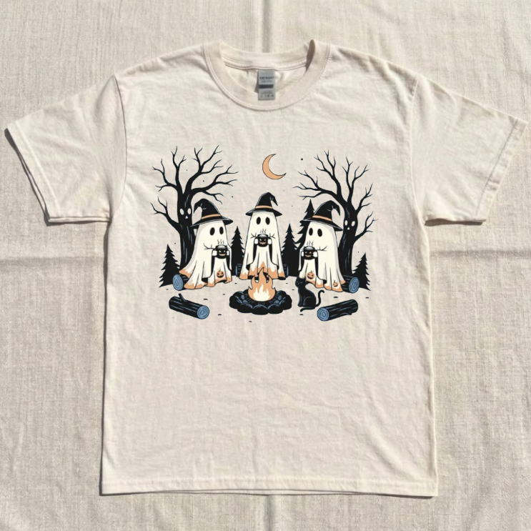 HALLOWEEN GHOST CAMP SHIRT TR-00154