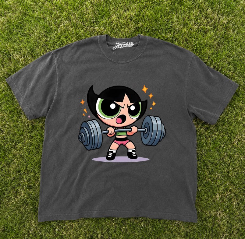 VINTAGE BUBLEESS POWERPUFF GIRLS GYM SHIRT XIU-0093