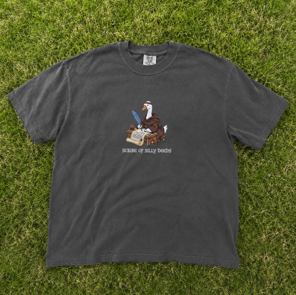 SCRIBE OF SILLY DEEDS EMBROIDERED TEE TR-0066