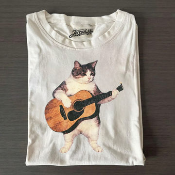 CAT PLAYING GUITAR SHIRT NN-0001