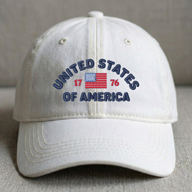 UNITED STATES OF AMERICA EMBROIDERED CLASSIC DAD HAT BN-0005