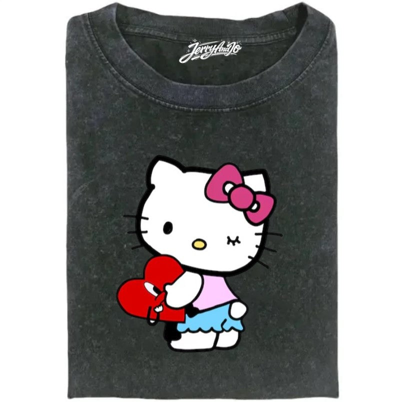 CUTE WINKING CAT SHIRT XIU-0094