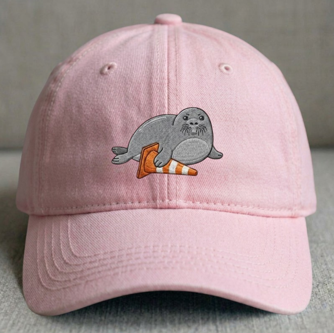 NEIL THE SEAL, FUNNY SEAL SPORT EMBROIDERED CLASSIC DAT HAT BN-0009