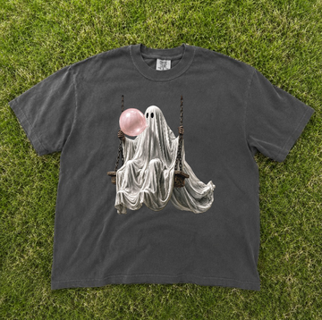 GHOST ON A SWING WITH A PINK BALL TEE BN-00176