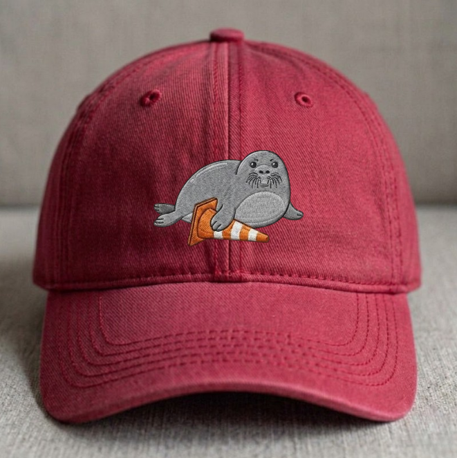 NEIL THE SEAL, FUNNY SEAL SPORT EMBROIDERED CLASSIC DAT HAT BN-0009