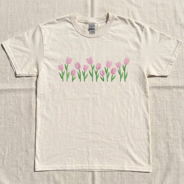 TULIP EMBROIDERED TEE TR-0059