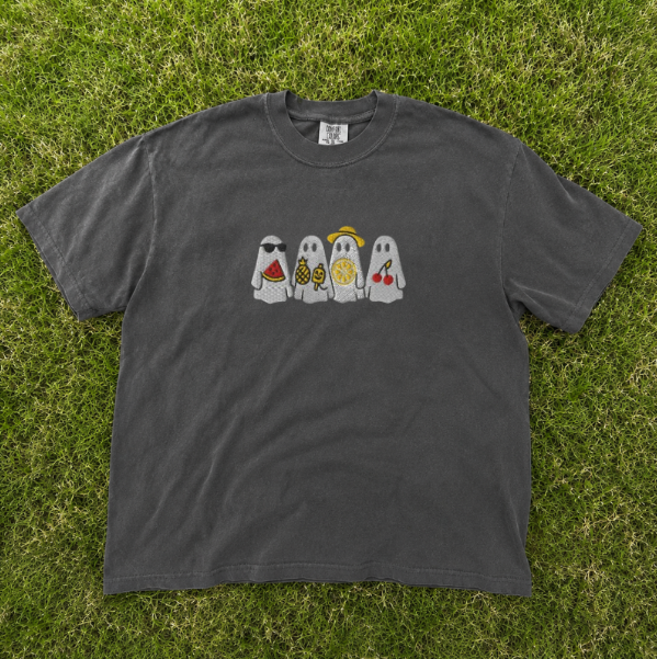 CUTE SUMMERWEEN GHOST EMBROIDERED TEE TR-0060