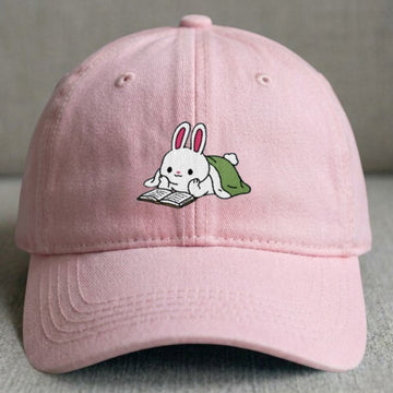 EMBROIDERED READING BUNNY HAT XIU-0011