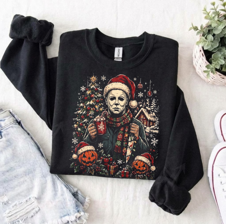 VINTAGE MICHAEL MYERS CHRISTMAS SHIRT, SWEATSHIRT, HOODIE TH-0151