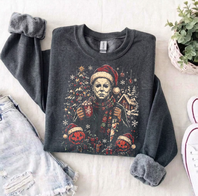 VINTAGE MICHAEL MYERS CHRISTMAS SHIRT, SWEATSHIRT, HOODIE TH-0151