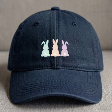 EMBROIDERED EASTER BUNNIES HAT XIU-0014