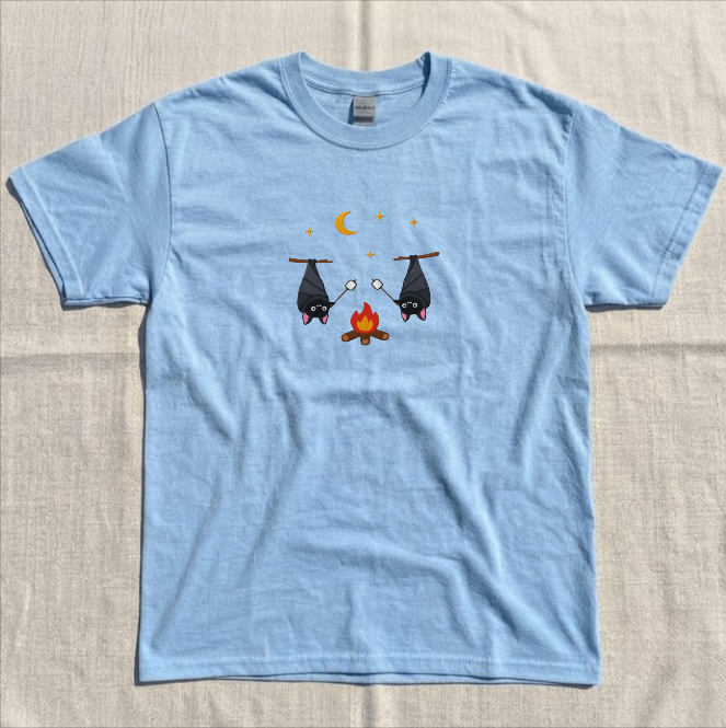 BAT CAMPFIRE EMBROIDERED TEE BN-00067