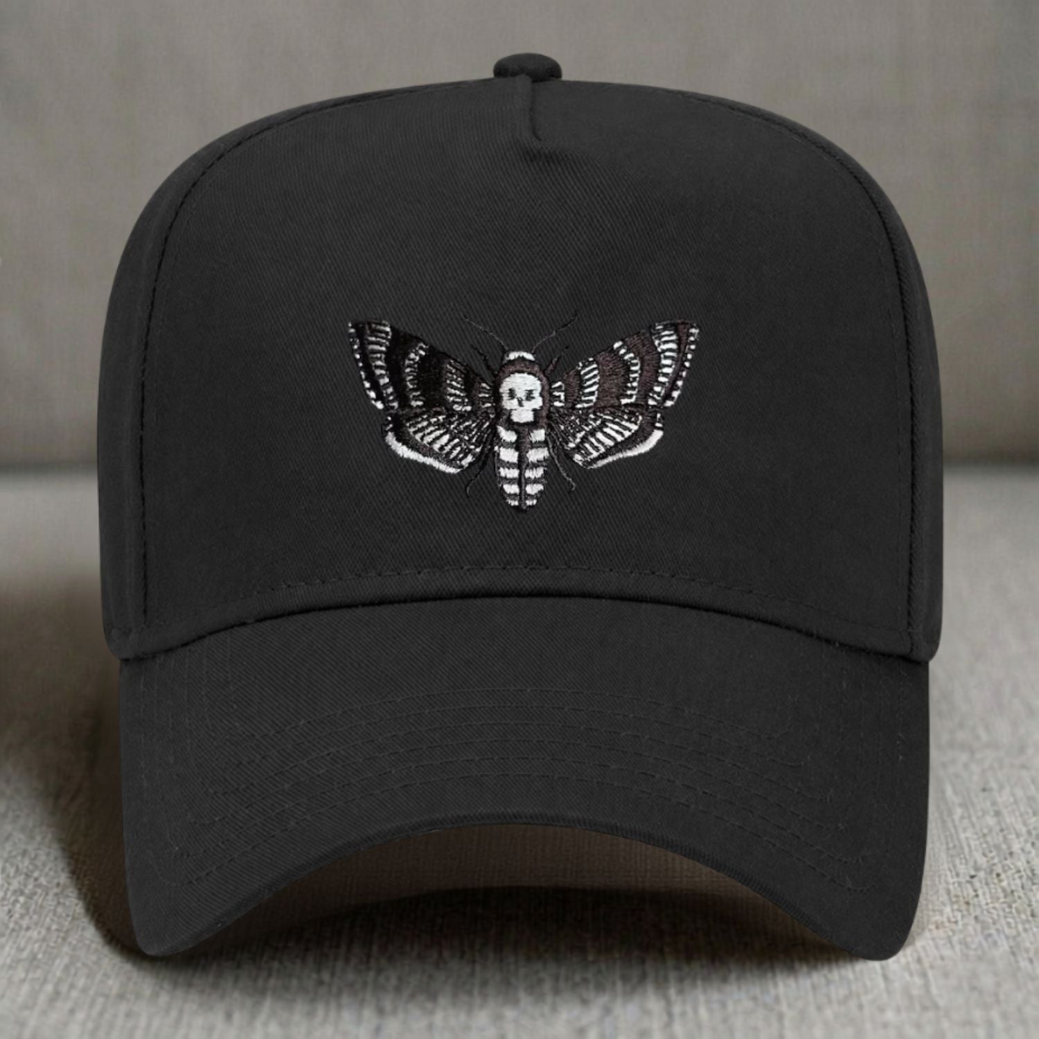 DEATH'S HEAD MOTH EMBROIDERED BASEBALL HAT NN-0001