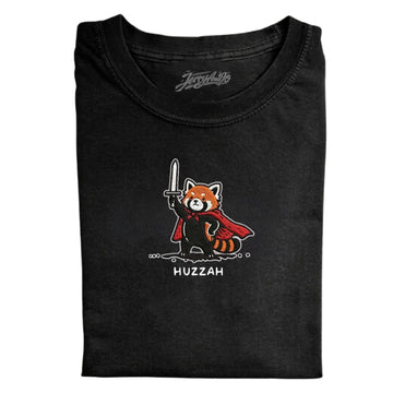 HUZZAH RED PANDA WITH SWORD EMBROIDERED TEE NN-0022