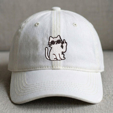 FUNNY CAT MIDDLE FINGER CLASSIC DAD HAT NN-0005