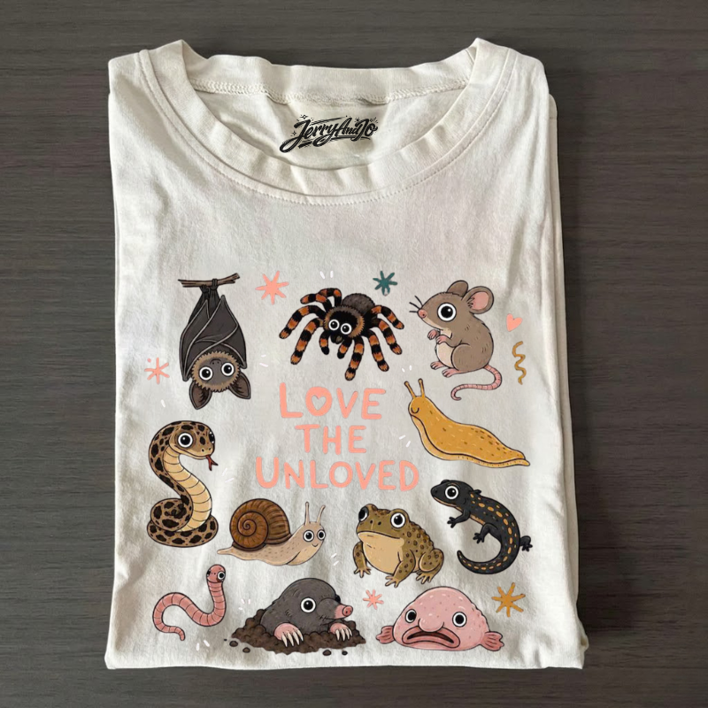 LOVE THE UNLOVED T-SHIRT, CUTE WEIRD ANIMAL TEE LL - 0101