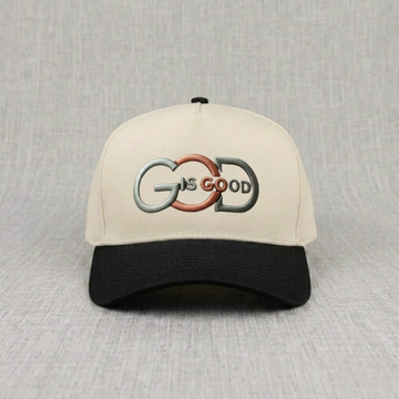 "GOD IS GOOD" EMBROIDERED TWO-TONE CHRISTIAN BASEBALL CAP LL - 0011