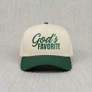 GOD'S FAVORITE EMBROIDERED TRUCKER HAT | CHRISTIAN FAITH BASEBALL CAP LL - 0012