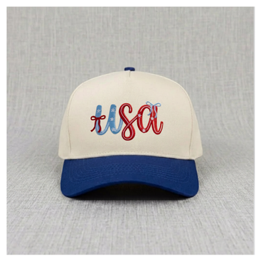 Coquette Aesthetic USA Embroidered Hat  LL - 0014