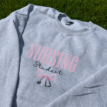 NURSING STUDENT EMBROIDERED TSHIRT, SWEATSHIRT,  GIFT CREWNECK LL - 0046