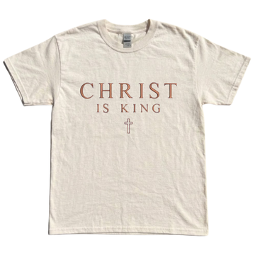 EMBROIDERED CHRIST IS KING SHIRT  LL - 0055