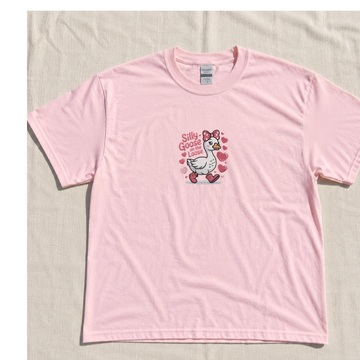 Silly Goose On The Loose Embroidery tshirt LL - 0052
