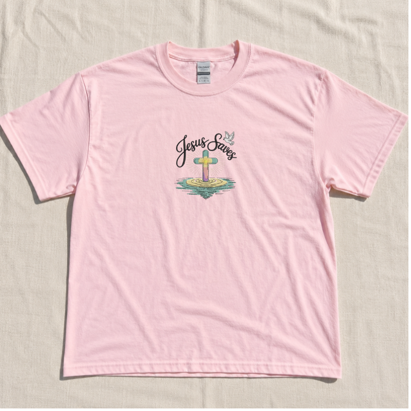 Premium Embroidered "Jesus Saves" Sweatshirt – High-Quality Faith Pullover  LL - 0037