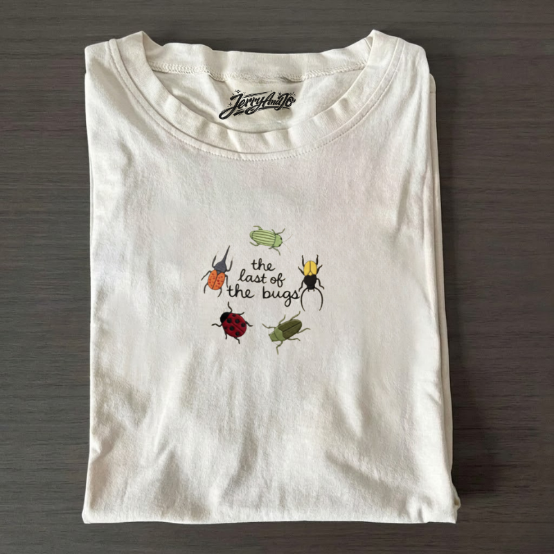 THE LAST OF THE BUGS SHIRT, EMBROIDERED BUG TEE LL - 0008