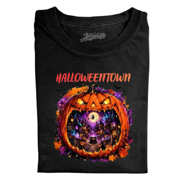 WOMEN'S HALLOWEEN TOWN PUMPKIN T-SHIRT LL - 0162