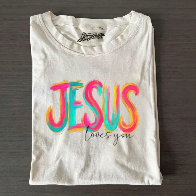 JESUS LOVES YOU SHIRT, CHRISTIAN T-SHIRT, MOTIVATIONAL FAITH TEE LL - 0090
