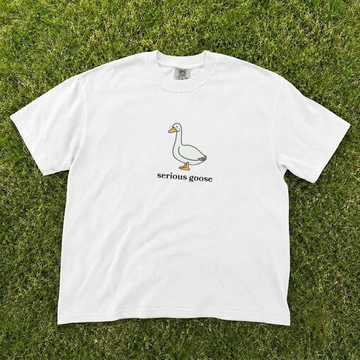 SERIOUS GOOSE SHIRT, FUNNY GOOSE SHIRT, FUNNY BIRD SHIRT, SATIRE, GOOSE LOVER SHIRT BT-0069