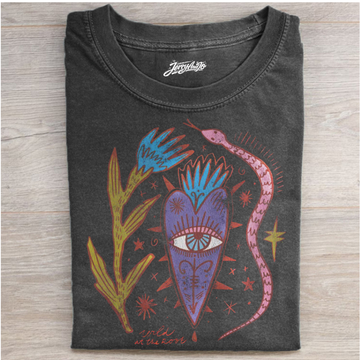 WILD AT THE ROOT BOHEMIAN BOHO RETRO GRAPHIC T-SHIRT BT-00151