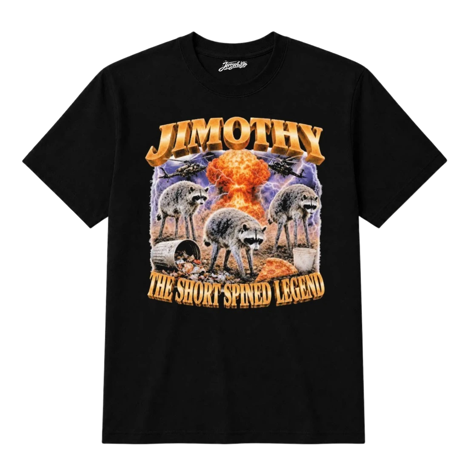 JIMOTHY THE SHORT SPINED LEGEND RACCOON T-SHIRT BT-00206